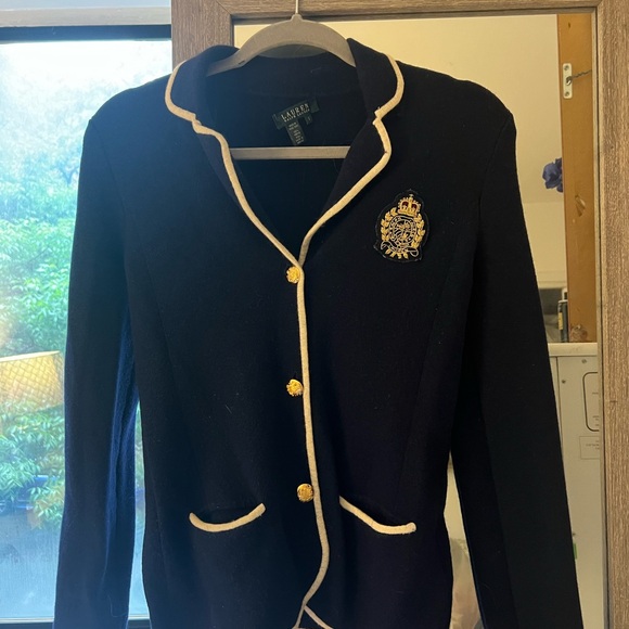 Navy Ralph Lauren Sweater Blazer - Picture 1 of 3